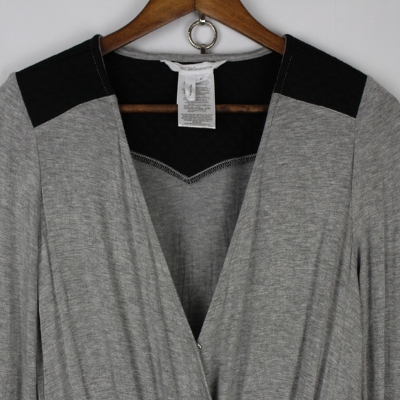 BCBGeneration Gray Drop Waist Draped Dress - Picture 6 of 9